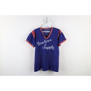 Vtg 40s 50s Felco Mens XL Distressed Rayon Knit Chain Stitch Baseball Jersey USA